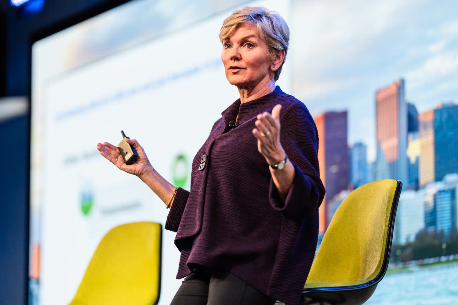 Speaker addressing the room during a conference keynote