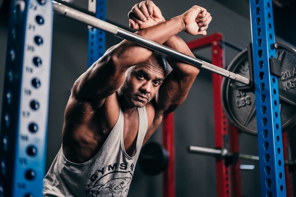 Detail shot from a fitness session captured for social content